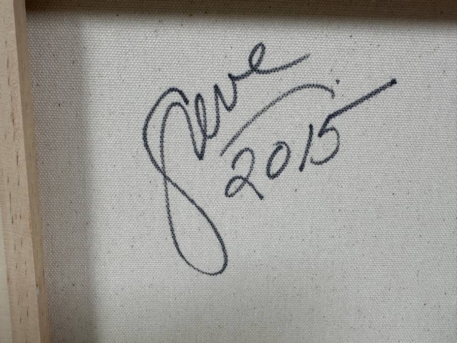 Gerrit Greve (1948-2024, Cardiff by the Sea, CA) Original Acrylic Painting On Canvas Titled 'Ripple Study 10' 2015 Signed Verso 24 X 18 Estimate $400 - $500 [Photo 6]