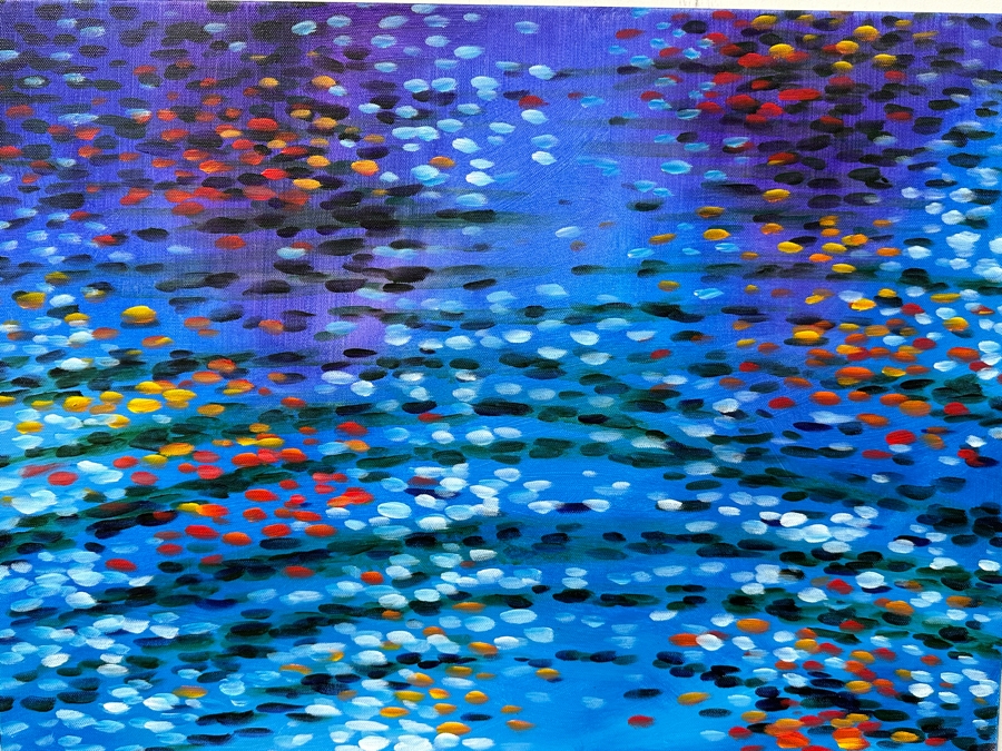 Gerrit Greve (1948-2024, Cardiff by the Sea, CA) Original Acrylic Painting On Canvas Titled 'Ripple Study 10' 2015 Signed Verso 24 X 18 Estimate $400 - $500 [Photo 4]