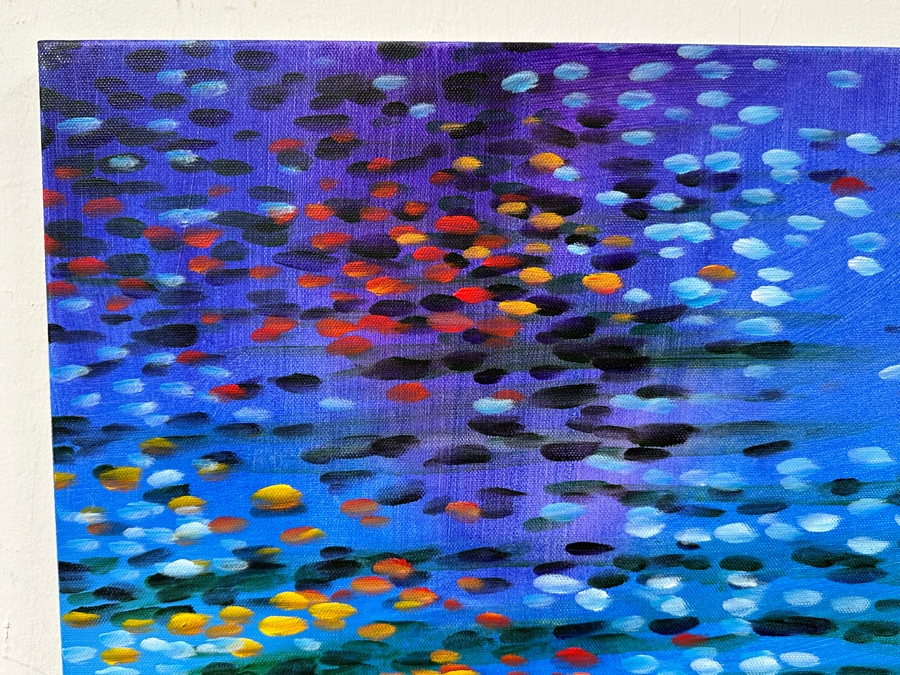 Gerrit Greve (1948-2024, Cardiff by the Sea, CA) Original Acrylic Painting On Canvas Titled 'Ripple Study 10' 2015 Signed Verso 24 X 18 Estimate $400 - $500 [Photo 2]