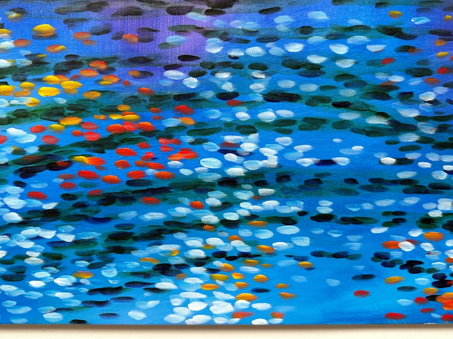 Gerrit Greve (1948-2024, Cardiff by the Sea, CA) Original Acrylic Painting On Canvas Titled 'Ripple Study 10' 2015 Signed Verso 24 X 18 Estimate $400 - $500 [Photo 3]