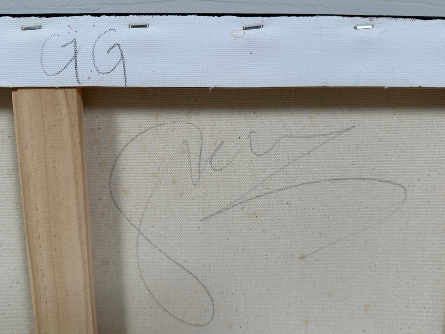 Gerrit Greve (1948-2024, Cardiff by the Sea, CA) Original Acrylic Painting On Canvas Titled 'Reeds Study 5' 2015 Signed Verso 24 X 18 Estimate $400 - $500 [Photo 6]