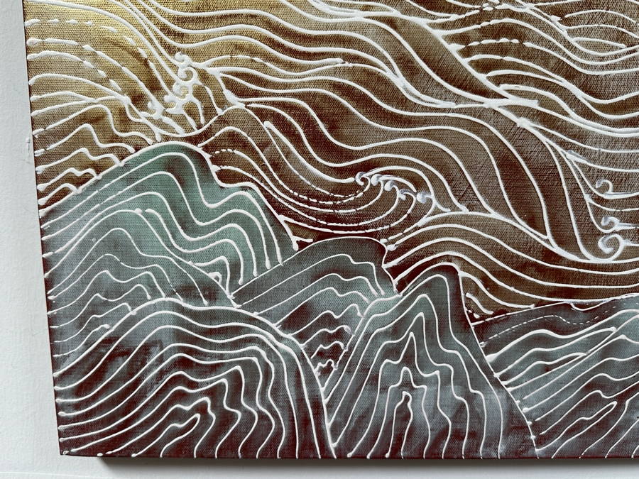 TBDGerrit Greve (1948-2024, Cardiff by the Sea, CA) Original Acrylic Painting On Canvas Titled 'Fabled River' 2010 Signed Verso 24 X 18 Estimate $400 - $500 [Photo 2]