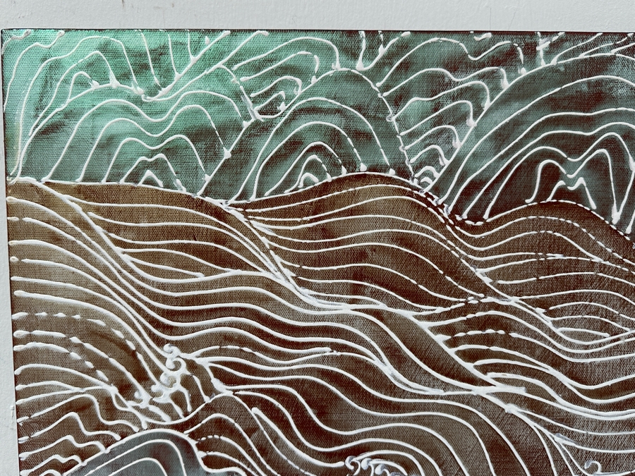 TBDGerrit Greve (1948-2024, Cardiff by the Sea, CA) Original Acrylic Painting On Canvas Titled 'Fabled River' 2010 Signed Verso 24 X 18 Estimate $400 - $500 [Photo 4]