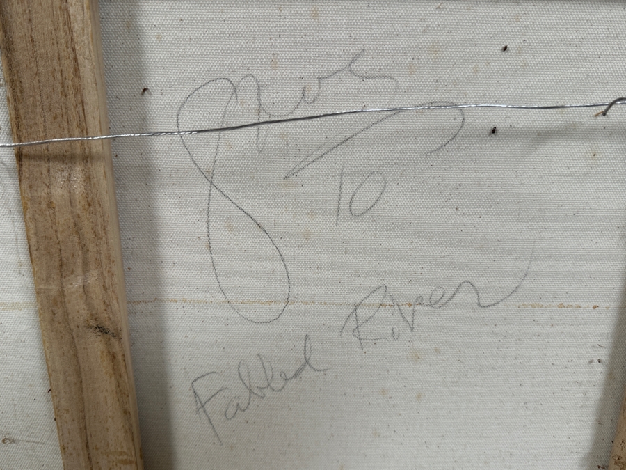 TBDGerrit Greve (1948-2024, Cardiff by the Sea, CA) Original Acrylic Painting On Canvas Titled 'Fabled River' 2010 Signed Verso 24 X 18 Estimate $400 - $500 [Photo 8]