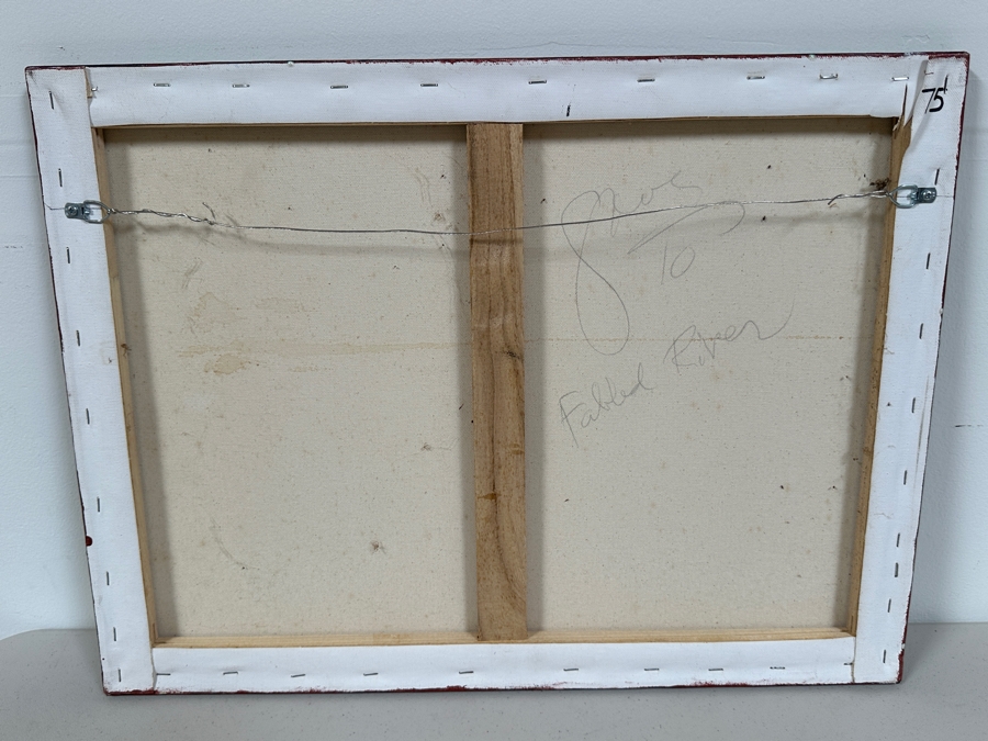 TBDGerrit Greve (1948-2024, Cardiff by the Sea, CA) Original Acrylic Painting On Canvas Titled 'Fabled River' 2010 Signed Verso 24 X 18 Estimate $400 - $500 [Photo 7]