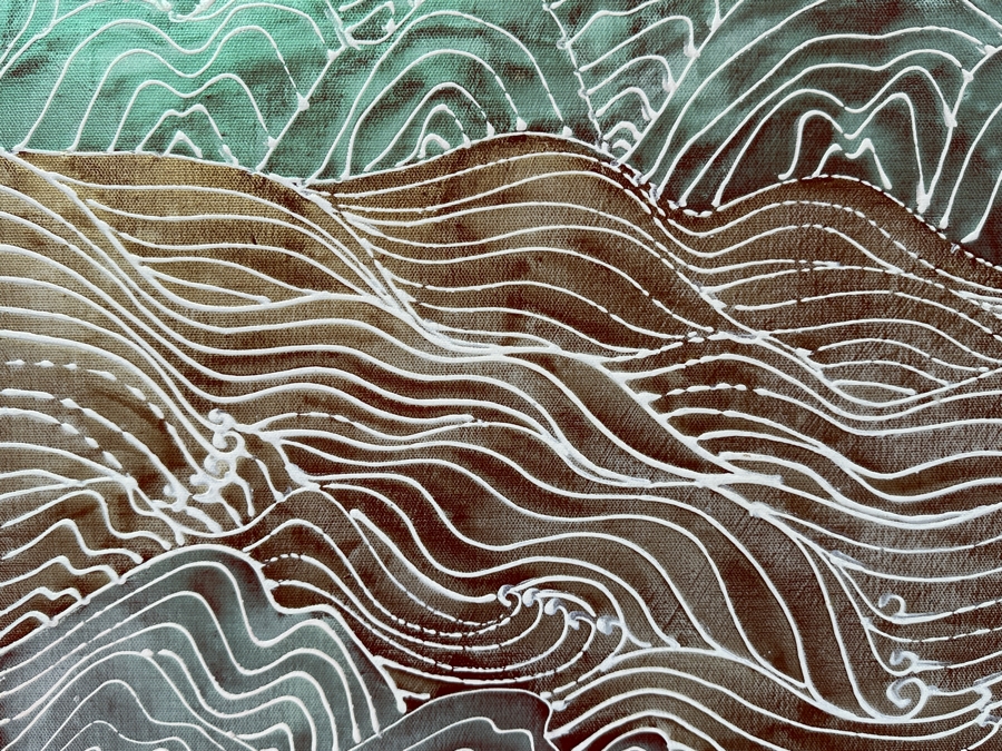 TBDGerrit Greve (1948-2024, Cardiff by the Sea, CA) Original Acrylic Painting On Canvas Titled 'Fabled River' 2010 Signed Verso 24 X 18 Estimate $400 - $500 [Photo 3]