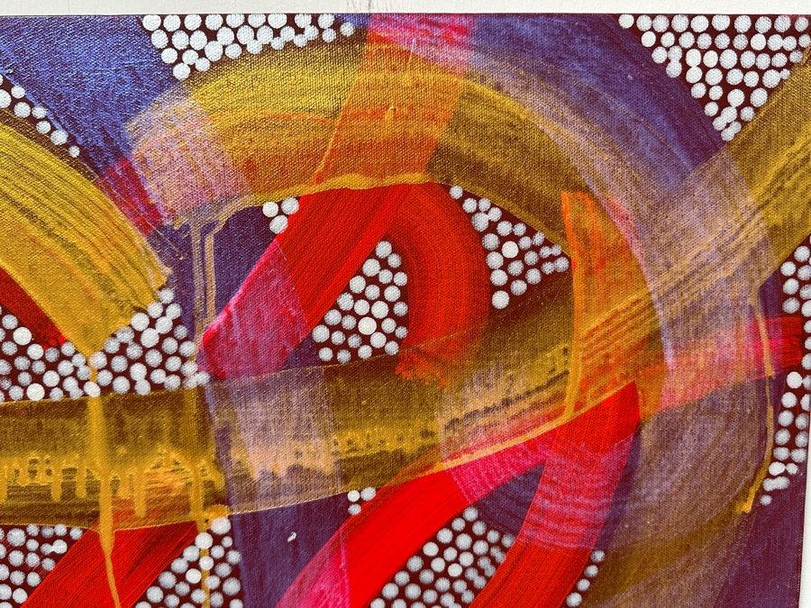 Gerrit Greve (1948-2024, Cardiff by the Sea, CA) Original Acrylic Painting On Canvas Titled 'Journey Hearts' 2009 Signed Verso 24 X 18 Estimate $400 - $500 [Photo 3]