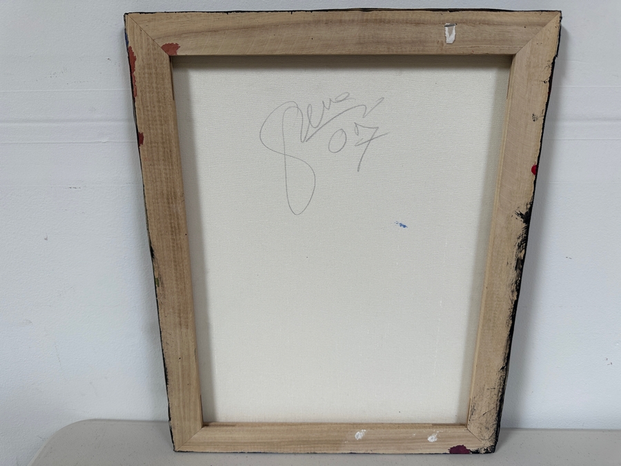 Gerrit Greve (1948-2024, Cardiff by the Sea, CA) Original Acrylic And Sand Painting On Canvas Titled 'Forest Journey' 2007 Signed Verso 16 X 20 Estimate $300 - $400 [Photo 4]