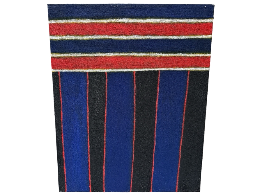 Gerrit Greve (1948-2024, Cardiff by the Sea, CA) Original Acrylic And Sand Painting On Canvas Titled 'Forest Journey' 2007 Signed Verso 16 X 20 Estimate $300 - $400 [Photo 1]