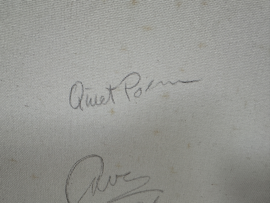 Gerrit Greve (1948-2024, Cardiff by the Sea, CA) Original Acrylic And Sand Painting On Canvas Titled 'Quiet Poem - Calligraphy Collection' 2004 Signed Verso 16 X 20 Estimate $300 - $400 [Photo 9]