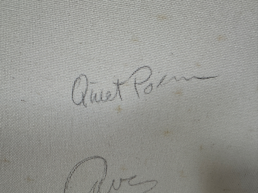 Gerrit Greve (1948-2024, Cardiff by the Sea, CA) Original Acrylic And Sand Painting On Canvas Titled 'Quiet Poem - Calligraphy Collection' 2004 Signed Verso 16 X 20 Estimate $300 - $400 [Photo 8]