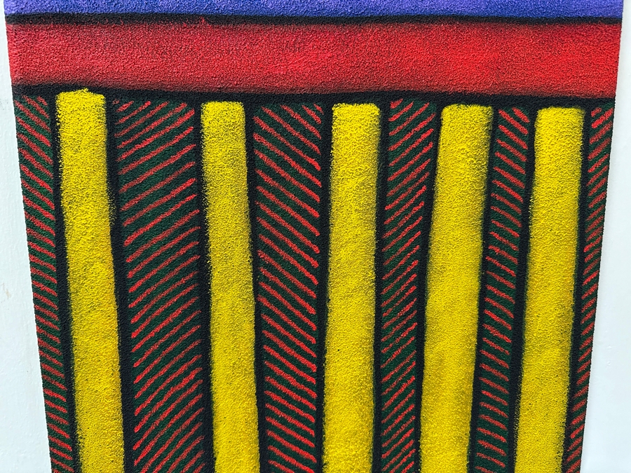 Gerrit Greve (1948-2024, Cardiff by the Sea, CA) Original Acrylic And Sand Painting On Canvas Titled 'Forest Journey' 2007 Signed Verso 16 X 20 Estimate $300 - $400 [Photo 3]