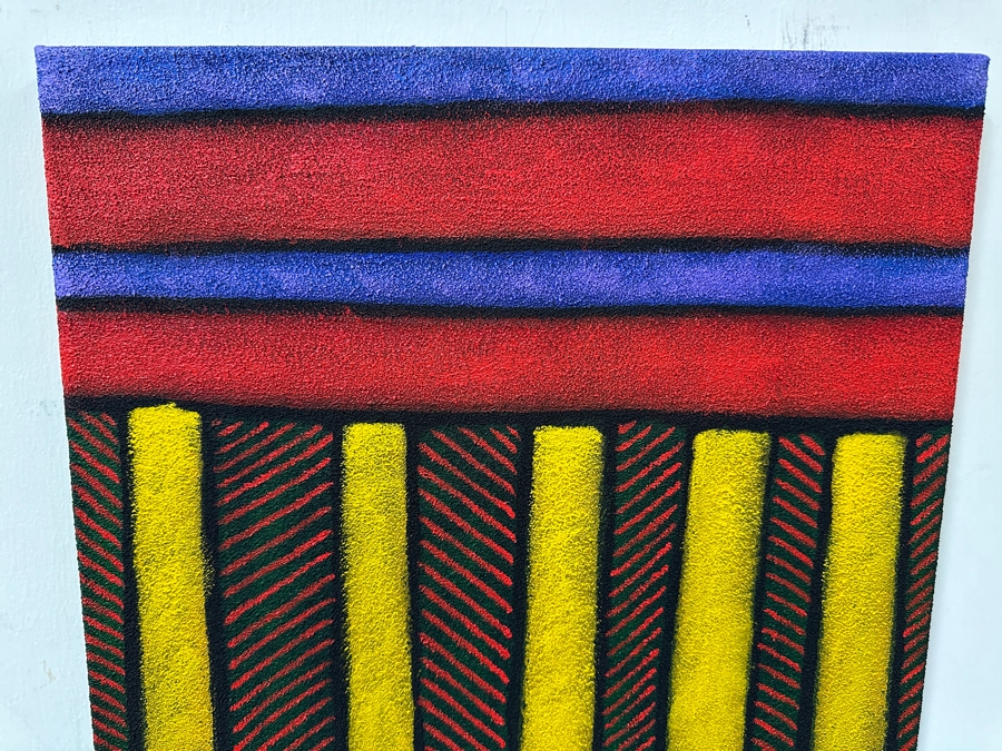 Gerrit Greve (1948-2024, Cardiff by the Sea, CA) Original Acrylic And Sand Painting On Canvas Titled 'Forest Journey' 2007 Signed Verso 16 X 20 Estimate $300 - $400 [Photo 2]