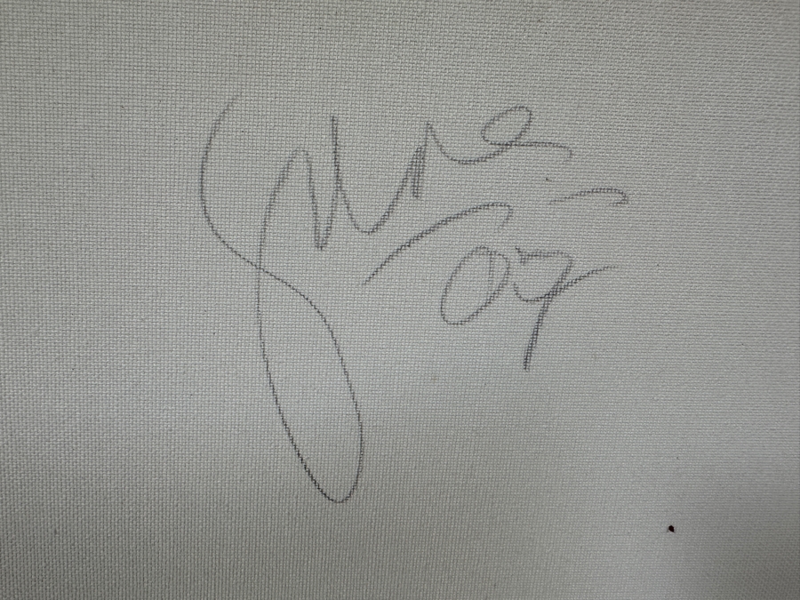 Gerrit Greve (1948-2024, Cardiff by the Sea, CA) Original Acrylic And Sand Painting On Canvas Titled 'Forest Journey' 2007 Signed Verso 16 X 20 Estimate $300 - $400 [Photo 6]