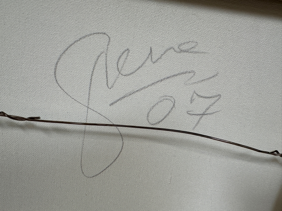 Gerrit Greve (1948-2024, Cardiff by the Sea, CA) Original Acrylic And Sand Painting On Canvas Titled 'Unfinished Journey' 2007 Signed Verso 16 X 20 Estimate $300 - $400 [Photo 7]