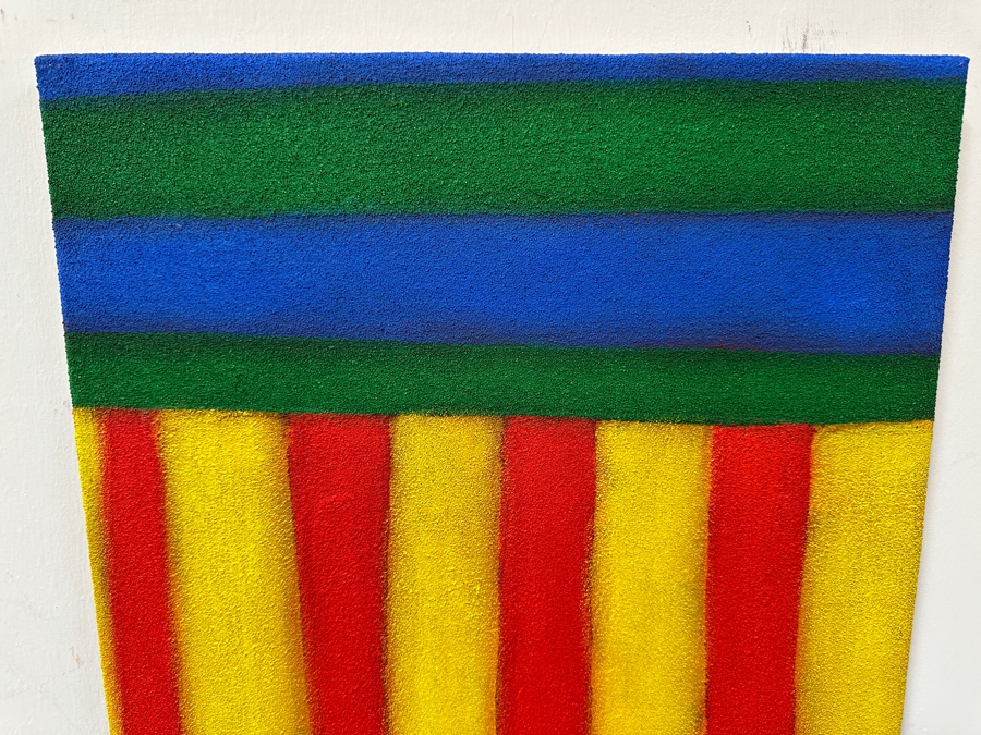 Gerrit Greve (1948-2024, Cardiff by the Sea, CA) Original Acrylic And Sand Painting On Canvas Titled 'Unfinished Journey' 2007 Signed Verso 16 X 20 Estimate $300 - $400 [Photo 2]