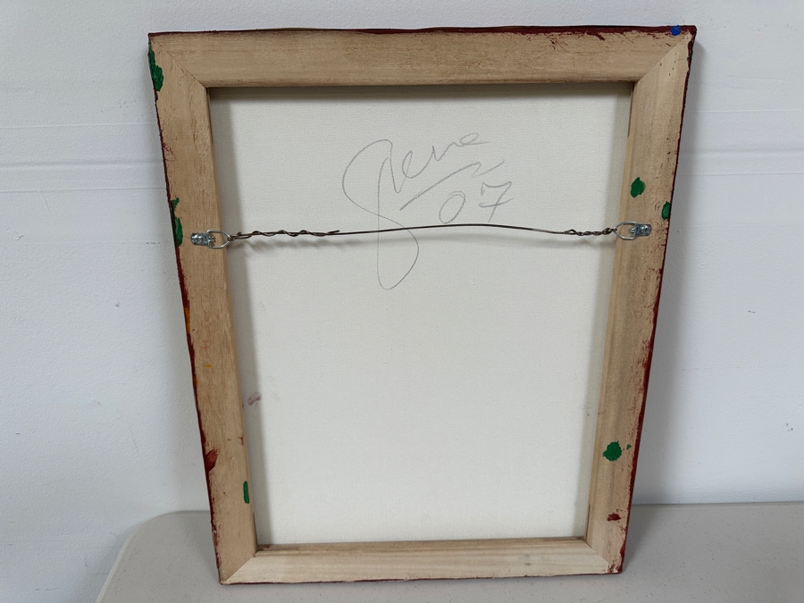 Gerrit Greve (1948-2024, Cardiff by the Sea, CA) Original Acrylic And Sand Painting On Canvas Titled 'Unfinished Journey' 2007 Signed Verso 16 X 20 Estimate $300 - $400 [Photo 6]