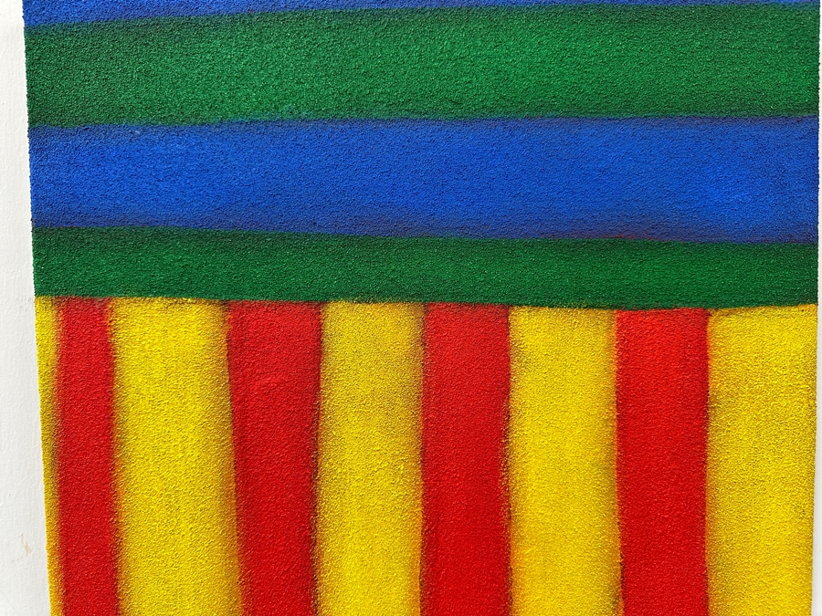 Gerrit Greve (1948-2024, Cardiff by the Sea, CA) Original Acrylic And Sand Painting On Canvas Titled 'Unfinished Journey' 2007 Signed Verso 16 X 20 Estimate $300 - $400 [Photo 3]