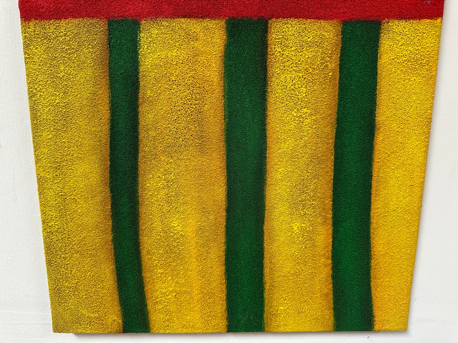 Gerrit Greve (1948-2024, Cardiff by the Sea, CA) Original Acrylic And Sand Painting On Canvas Titled 'Dream Journey' 2007 Signed Verso 16 X 20 Estimate $300 - $400 [Photo 4]