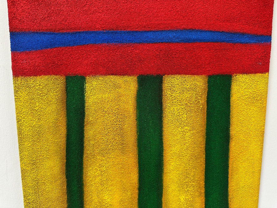 Gerrit Greve (1948-2024, Cardiff by the Sea, CA) Original Acrylic And Sand Painting On Canvas Titled 'Dream Journey' 2007 Signed Verso 16 X 20 Estimate $300 - $400 [Photo 3]