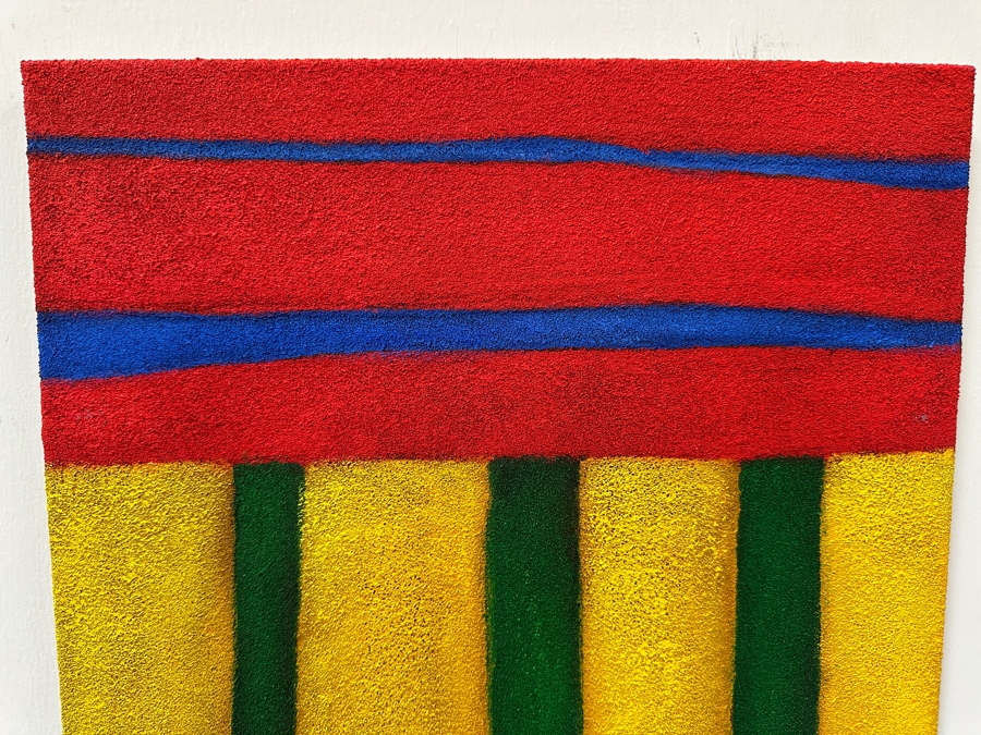 Gerrit Greve (1948-2024, Cardiff by the Sea, CA) Original Acrylic And Sand Painting On Canvas Titled 'Dream Journey' 2007 Signed Verso 16 X 20 Estimate $300 - $400 [Photo 2]