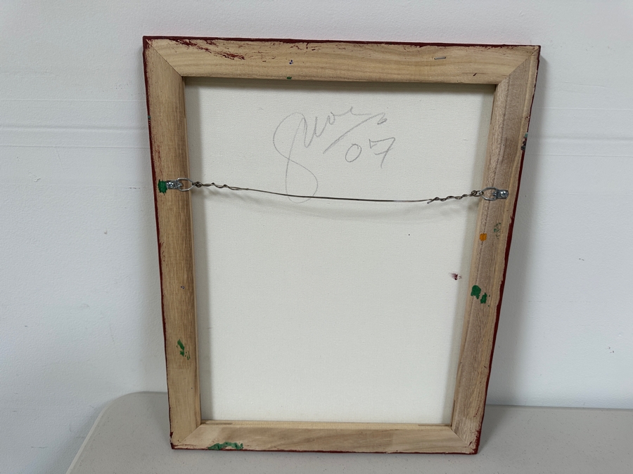 Gerrit Greve (1948-2024, Cardiff by the Sea, CA) Original Acrylic And Sand Painting On Canvas Titled 'Dream Journey' 2007 Signed Verso 16 X 20 Estimate $300 - $400 [Photo 6]