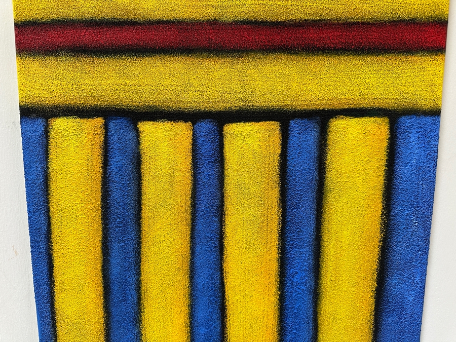 Gerrit Greve (1948-2024, Cardiff by the Sea, CA) Original Acrylic And Sand Painting On Canvas Titled 'Traveling with Royalty' 2007 Signed Verso 16 X 20 Estimate $300 - $400 [Photo 3]