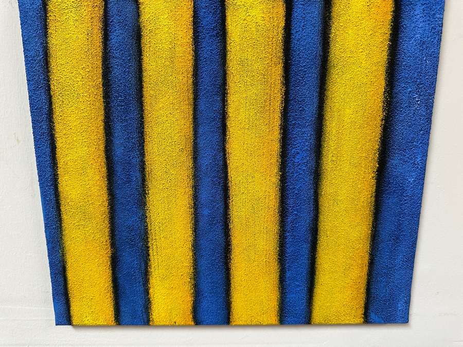 Gerrit Greve (1948-2024, Cardiff by the Sea, CA) Original Acrylic And Sand Painting On Canvas Titled 'Traveling with Royalty' 2007 Signed Verso 16 X 20 Estimate $300 - $400 [Photo 4]