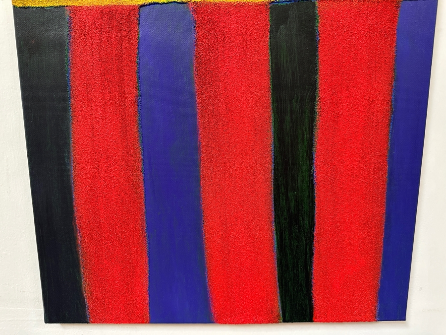 Gerrit Greve (1948-2024, Cardiff by the Sea, CA) Original Acrylic And Sand Painting On Canvas Titled 'Personal Journey' 2007 Signed Verso 16 X 20 Estimate $300 - $400 [Photo 4]