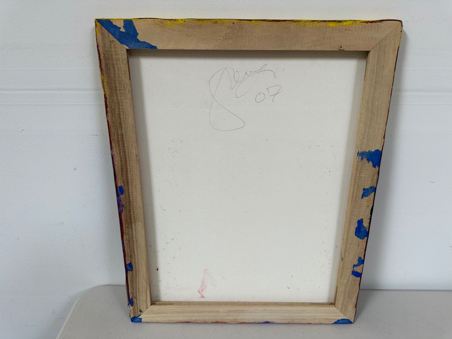 Gerrit Greve (1948-2024, Cardiff by the Sea, CA) Original Acrylic And Sand Painting On Canvas Titled 'Personal Journey' 2007 Signed Verso 16 X 20 Estimate $300 - $400 [Photo 6]