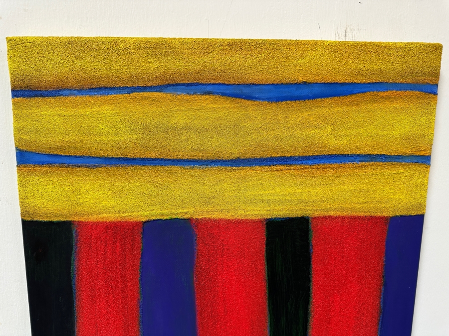 Gerrit Greve (1948-2024, Cardiff by the Sea, CA) Original Acrylic And Sand Painting On Canvas Titled 'Personal Journey' 2007 Signed Verso 16 X 20 Estimate $300 - $400 [Photo 2]