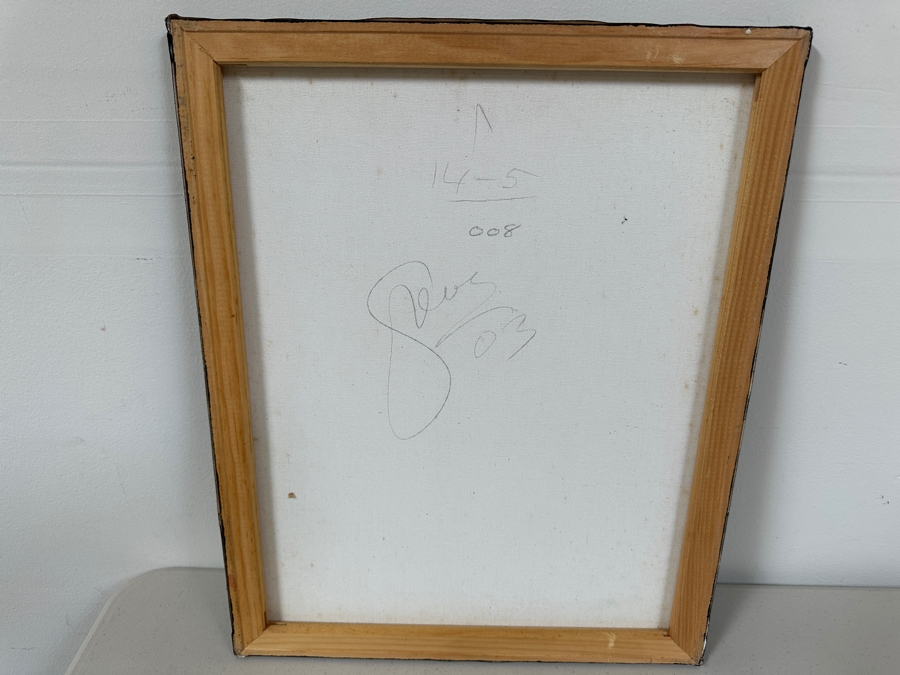 Gerrit Greve (1948-2024, Cardiff by the Sea, CA) Original Acrylic Painting On Canvas Titled 'Oceans Collection 008c' 2003 Signed Verso 16 X 20 Estimate $300 - $400 [Photo 5]