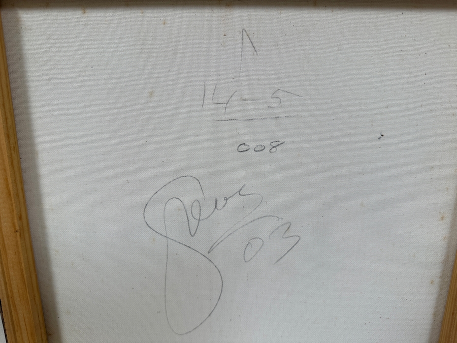 Gerrit Greve (1948-2024, Cardiff by the Sea, CA) Original Acrylic Painting On Canvas Titled 'Oceans Collection 008c' 2003 Signed Verso 16 X 20 Estimate $300 - $400 [Photo 6]