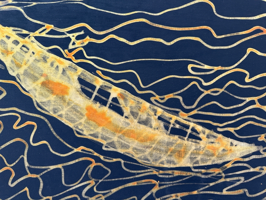Gerrit Greve (1948-2024, Cardiff by the Sea, CA) Original Acrylic Painting On Canvas Titled 'Spirit Boat 37 XXXVII' 2007 Signed Verso 20 X 16 Estimate $300 - $400 [Photo 3]