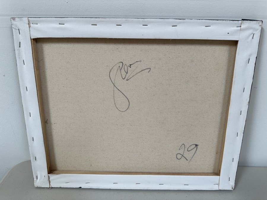 Gerrit Greve (1948-2024, Cardiff by the Sea, CA) Original Acrylic Painting On Canvas Titled 'Heart Painting 29' Signed Verso 20 X 16 Estimate $300 - $400 [Photo 4]