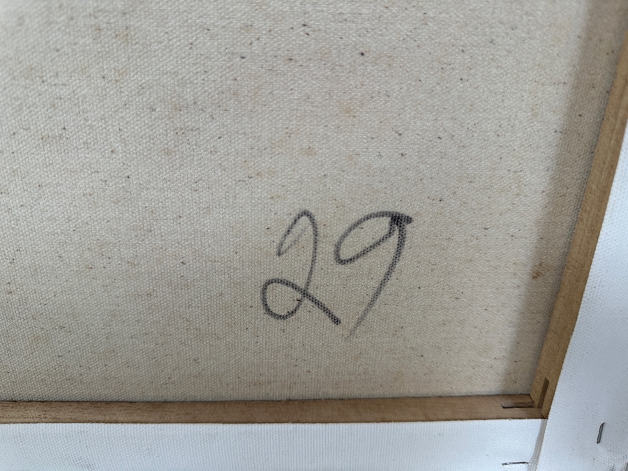 Gerrit Greve (1948-2024, Cardiff by the Sea, CA) Original Acrylic Painting On Canvas Titled 'Heart Painting 29' Signed Verso 20 X 16 Estimate $300 - $400 [Photo 5]