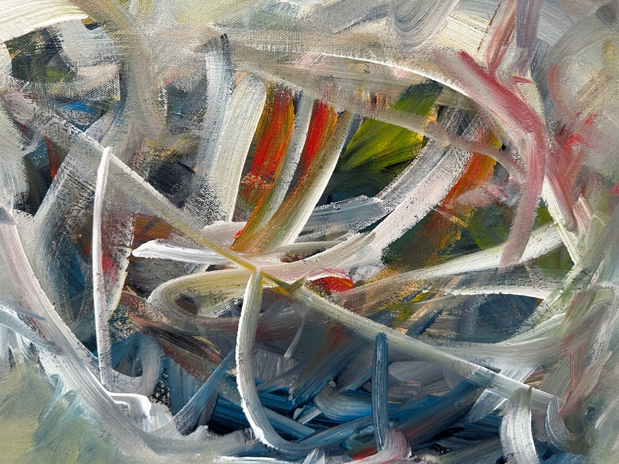 Gerrit Greve (1948-2024, Cardiff by the Sea, CA) Original Acrylic Painting On Canvas Titled 'Abstract Series 066' 2004 Signed Verso 20 X 16 Estimate $300 - $400 [Photo 2]