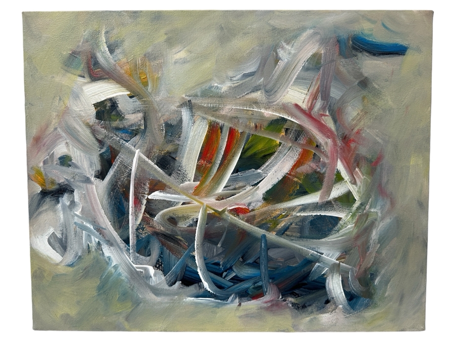 Gerrit Greve (1948-2024, Cardiff by the Sea, CA) Original Acrylic Painting On Canvas Titled 'Abstract Series 066' 2004 Signed Verso 20 X 16 Estimate $300 - $400 [Photo 1]