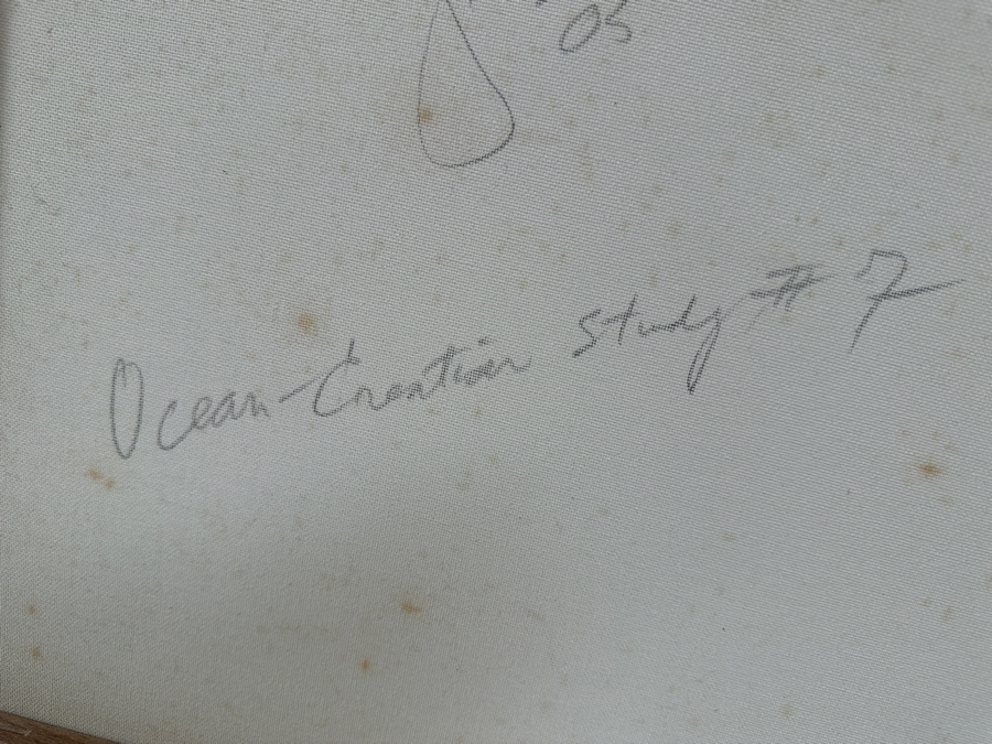 Gerrit Greve (1948-2024, Cardiff by the Sea, CA) Original Acrylic Painting On Canvas Titled 'Ocean Creation Study #7' 2005 Signed Verso 20 X 16 Estimate $300 - $400 [Photo 8]