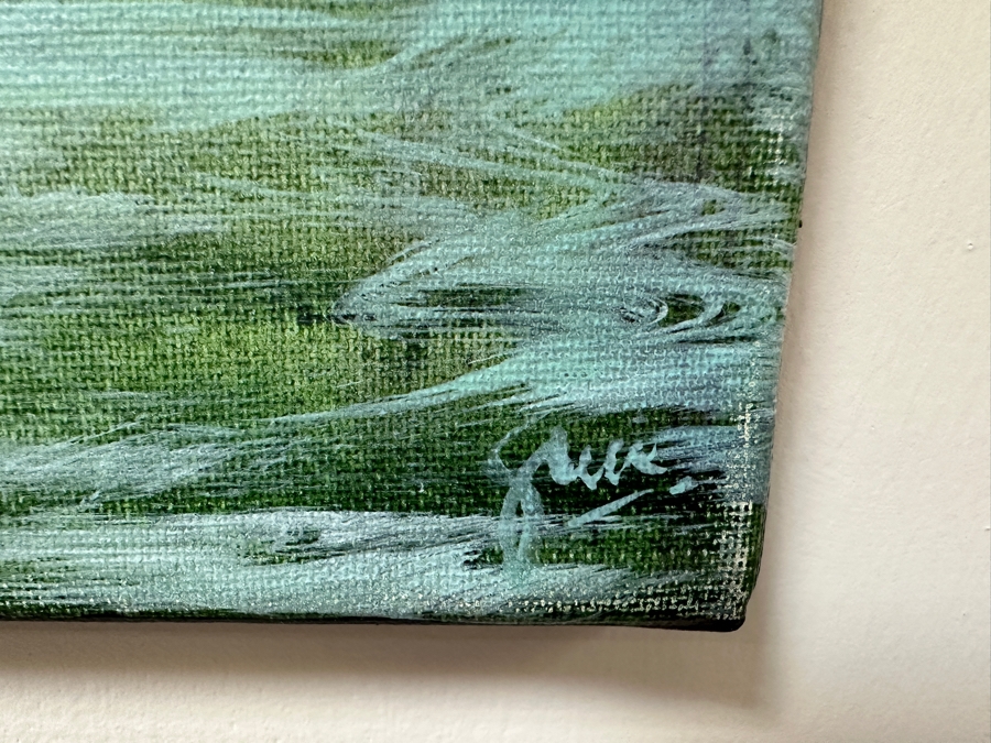 Gerrit Greve (1948-2024, Cardiff by the Sea, CA) Original Acrylic Painting On Canvas Titled 'Ocean Creation Study #7' 2005 Signed Verso 20 X 16 Estimate $300 - $400 [Photo 4]