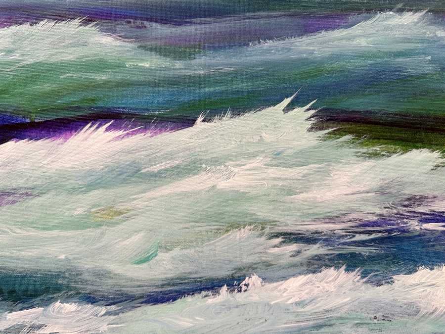 Gerrit Greve (1948-2024, Cardiff by the Sea, CA) Original Acrylic Painting On Canvas Titled 'Ocean Creation Study #7' 2005 Signed Verso 20 X 16 Estimate $300 - $400 [Photo 2]
