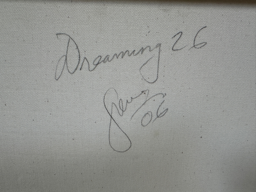 Gerrit Greve (1948-2024, Cardiff by the Sea, CA) Original Acrylic And Sand Painting On Canvas Titled 'Dreaming 26' 2006 Signed Verso 20 X 16 Estimate $300 - $400 [Photo 5]