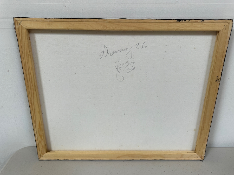 Gerrit Greve (1948-2024, Cardiff by the Sea, CA) Original Acrylic And Sand Painting On Canvas Titled 'Dreaming 26' 2006 Signed Verso 20 X 16 Estimate $300 - $400 [Photo 4]