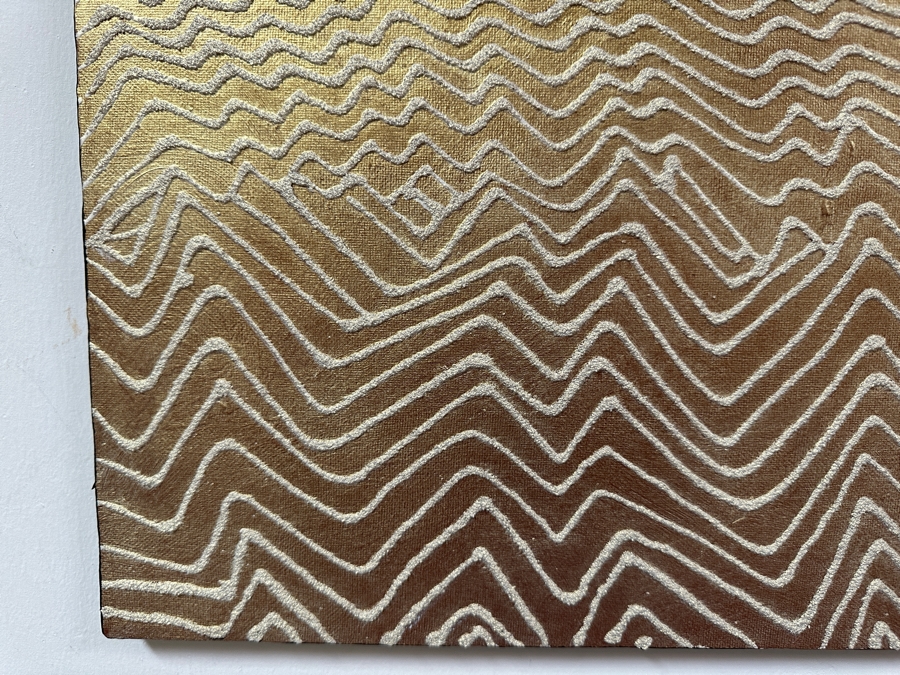 Gerrit Greve (1948-2024, Cardiff by the Sea, CA) Original Acrylic And Sand Painting On Canvas Titled 'Dreaming 30' 2006 Signed Verso 20 X 16 Estimate $300 - $400 [Photo 4]