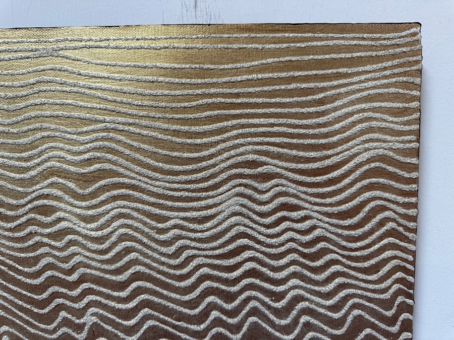 Gerrit Greve (1948-2024, Cardiff by the Sea, CA) Original Acrylic And Sand Painting On Canvas Titled 'Dreaming 30' 2006 Signed Verso 20 X 16 Estimate $300 - $400 [Photo 6]