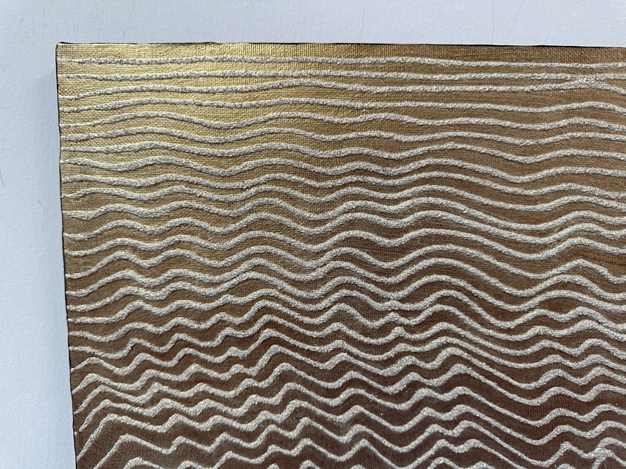 Gerrit Greve (1948-2024, Cardiff by the Sea, CA) Original Acrylic And Sand Painting On Canvas Titled 'Dreaming 30' 2006 Signed Verso 20 X 16 Estimate $300 - $400 [Photo 5]