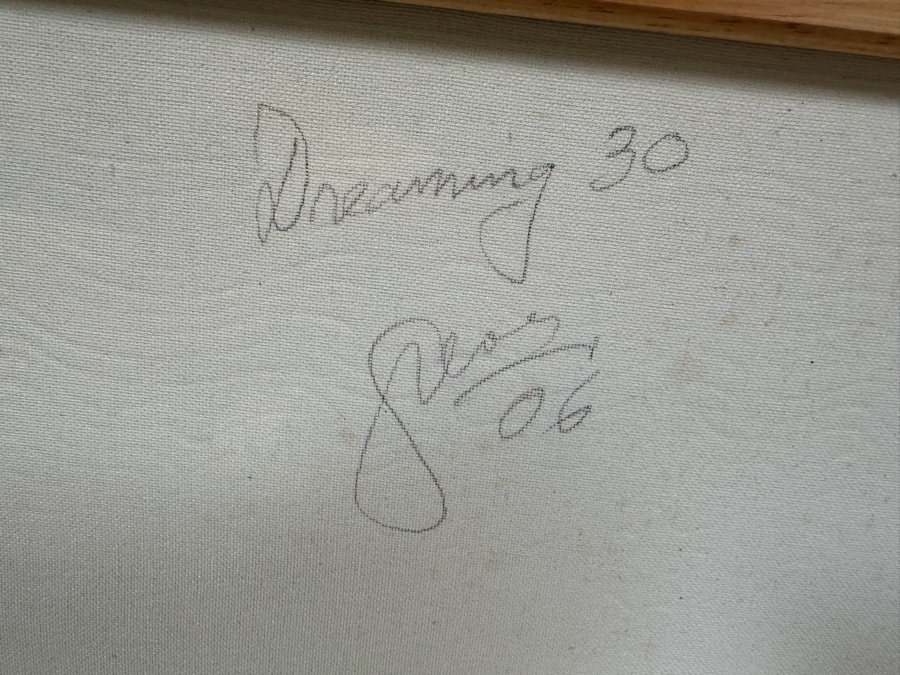 Gerrit Greve (1948-2024, Cardiff by the Sea, CA) Original Acrylic And Sand Painting On Canvas Titled 'Dreaming 30' 2006 Signed Verso 20 X 16 Estimate $300 - $400 [Photo 8]