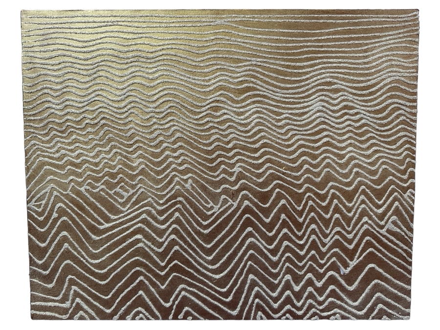 Gerrit Greve (1948-2024, Cardiff by the Sea, CA) Original Acrylic And Sand Painting On Canvas Titled 'Dreaming 30' 2006 Signed Verso 20 X 16 Estimate $300 - $400 [Photo 1]