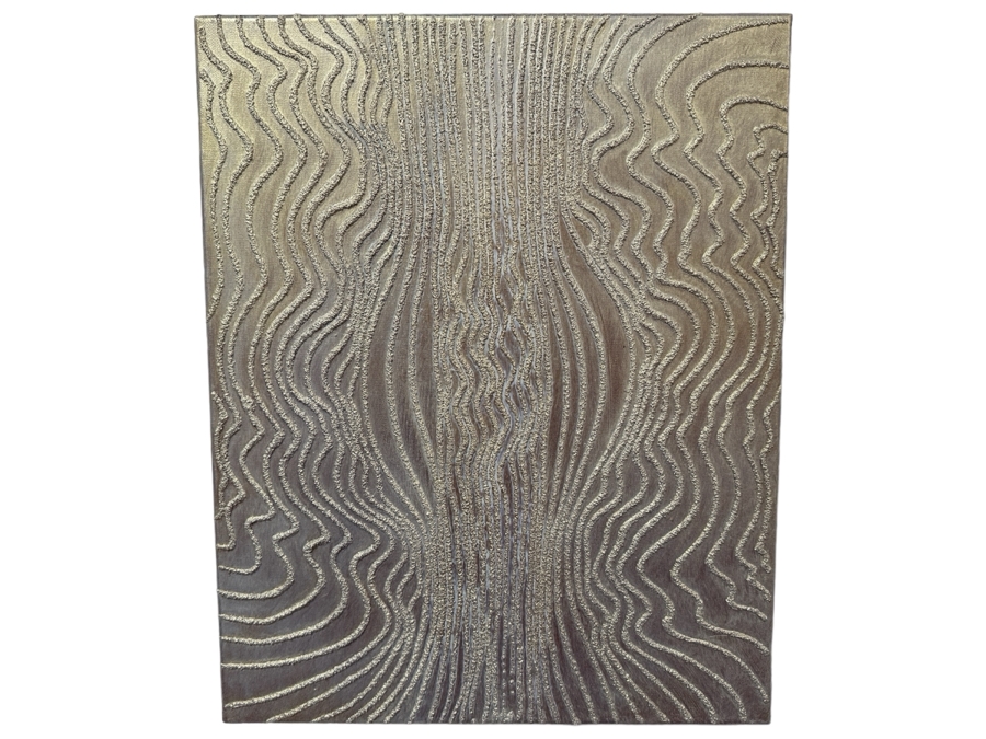 Gerrit Greve (1948-2024, Cardiff by the Sea, CA) Original Acrylic And Sand Painting On Canvas Titled 'Dreaming 98 Stage 2' 2006 Signed Verso 16 X 20 Estimate $300 - $400 [Photo 1]