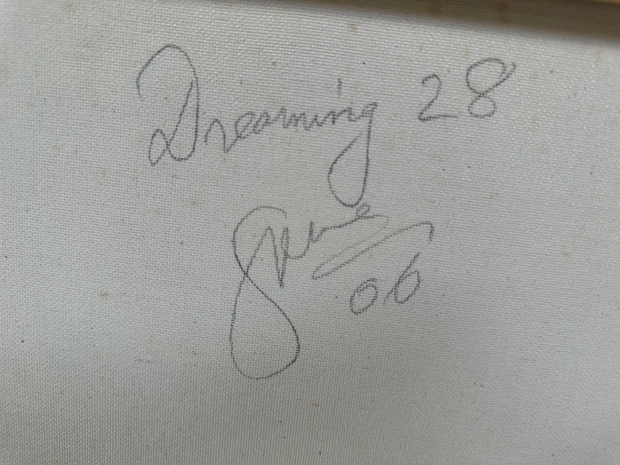 Gerrit Greve (1948-2024, Cardiff by the Sea, CA) Original Acrylic And Sand Painting On Canvas Titled 'Dreaming 28' 2006 Signed Verso 20 X 16 Estimate $300 - $400 [Photo 6]